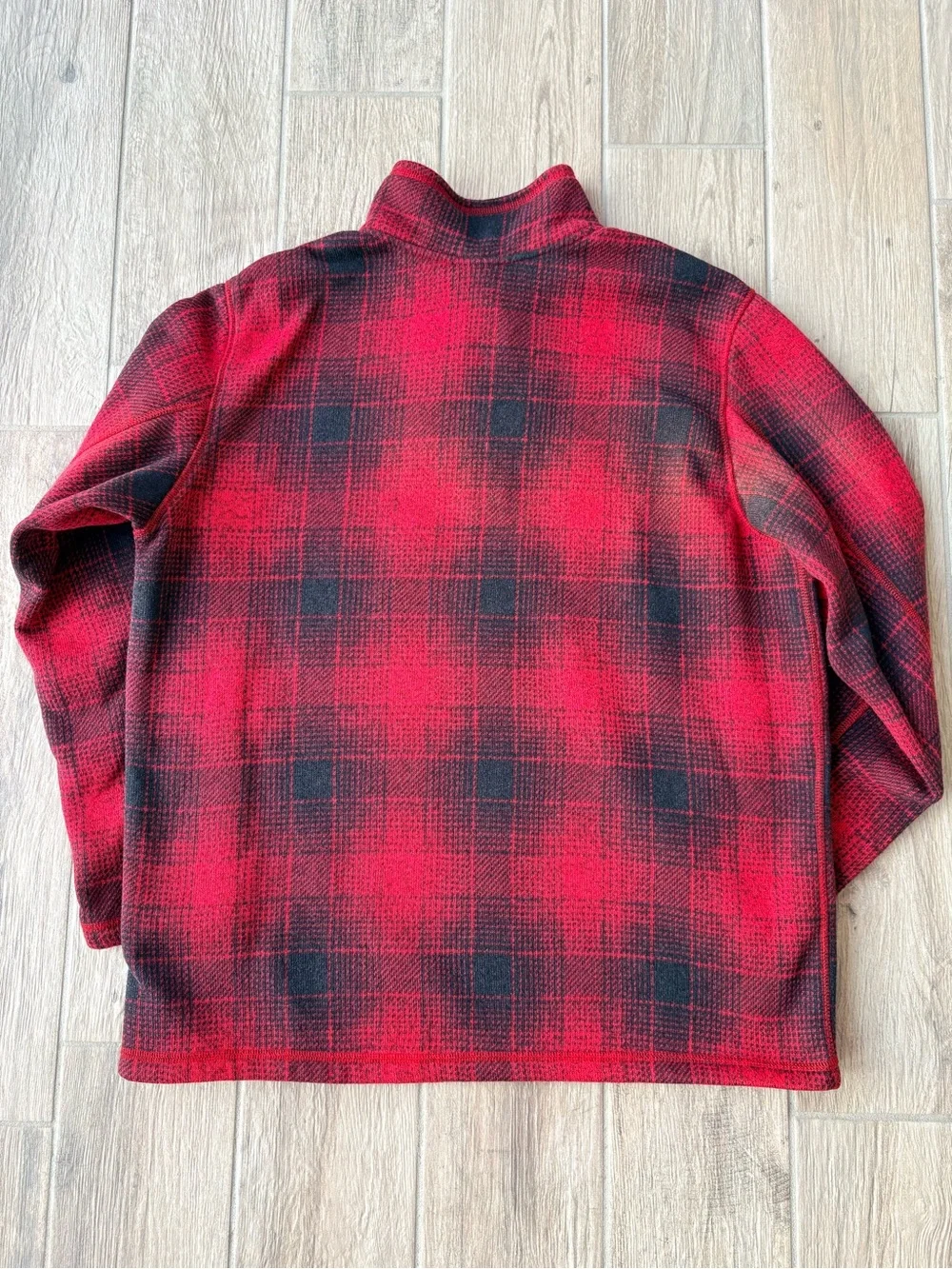 The North Face Mens Gordon Lyons 1/4 Zip Pullover Fleece Jacket Buffalo Plaid XL